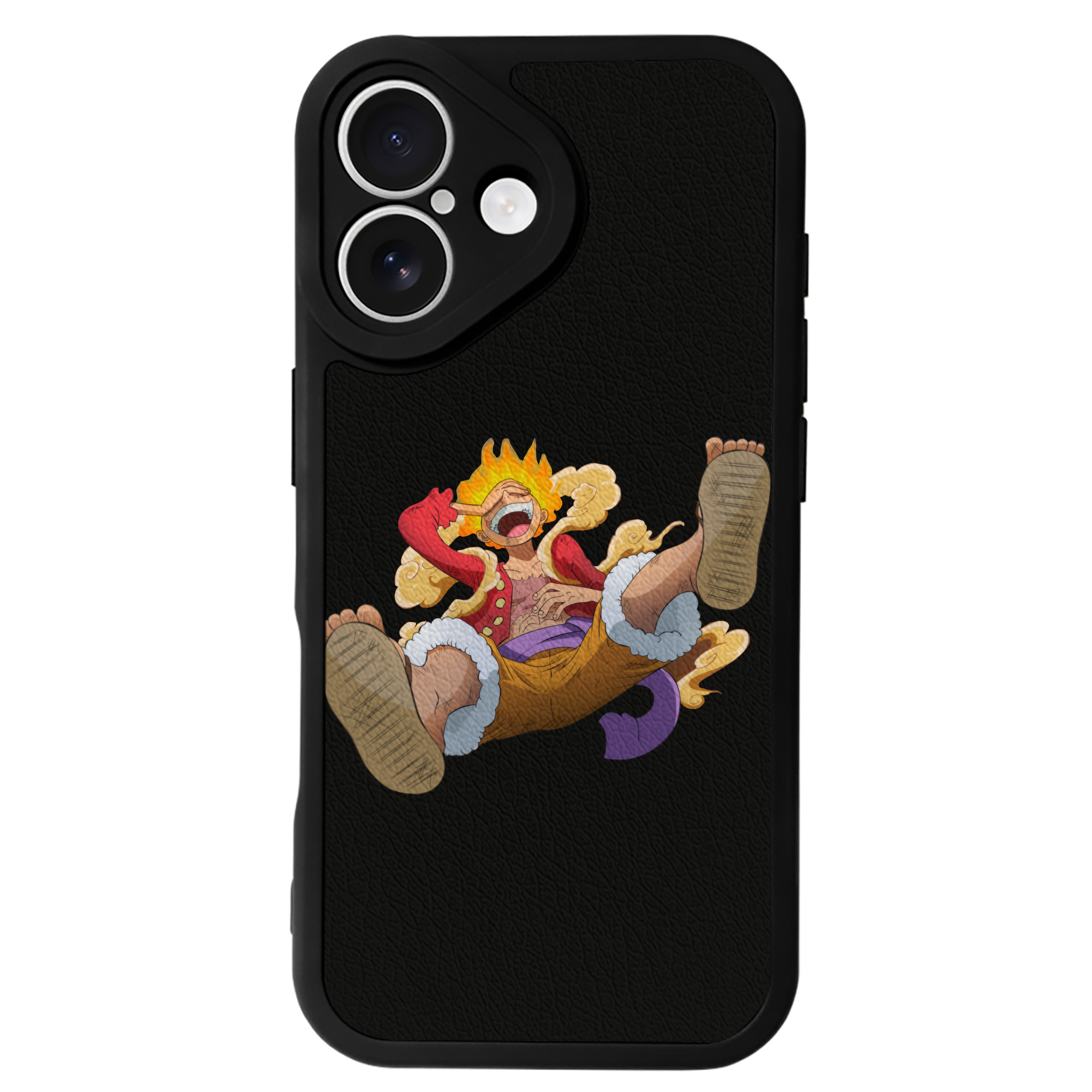 （画像用） ワンピース モンキー・D・ルフィ ONE PIECE Monkey D. Luffy 【iPhone 16シリーズ対応】シリコンスマホケース（レザー調） 材質：シリコン